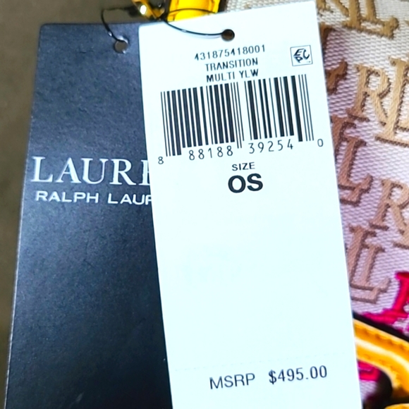 Lauren Ralph Lauren Transition Monogram Multi Yellow Crossbody - Picture 10 of 10